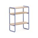 Svetlomodrá/v prírodnej farbe závesná detská knižnica v dekore jaseňa 60x70x28 cm Tinn – Kave Home