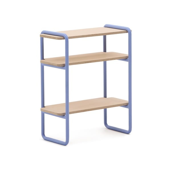 Svetlomodrá/v prírodnej farbe závesná detská knižnica v dekore jaseňa 60x70x28 cm Tinn – Kave Home