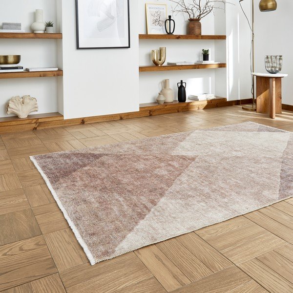 Svetlohnedý prateľný koberec s prímesou bavlny 122x170 cm Whisper – Think Rugs-image-2