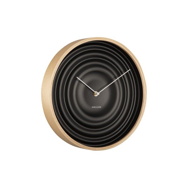 Čierne nástenné hodiny Karlsson Ribble, ø 31 cm-image-2