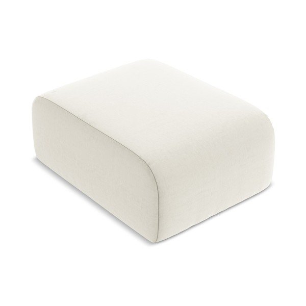 Béžová zamatová podnožka Lani – Makamii-image-1