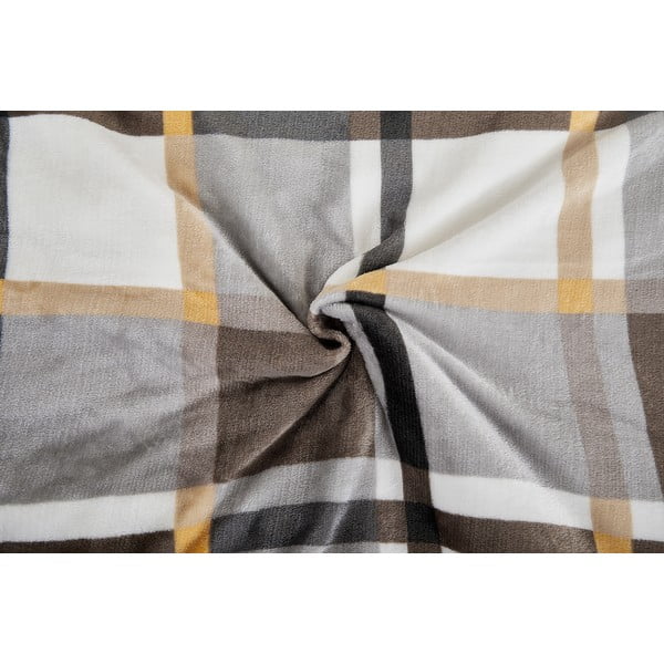 Sivo-hnedé obliečky na jednolôžko z mikroplyšu 140x200 cm – My House-image-1