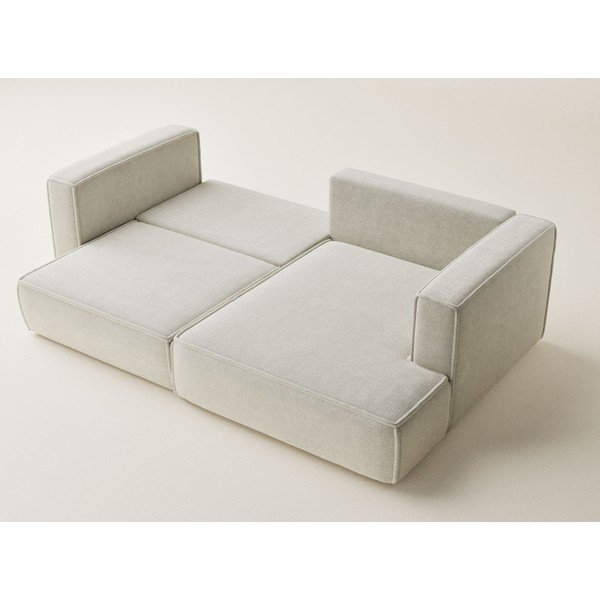 Krémová ženilková rozkladacia/s úložným priestorom rohová pohovka (pravý roh/s leňoškou) Velto – Maison de Rêve-image-3