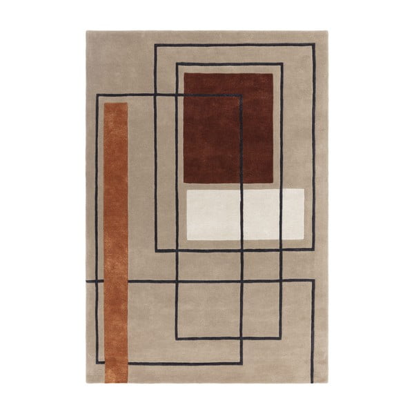 Vlnený koberec v béžovo-tehlovej farbe 160x230 cm Reef – Asiatic Carpets