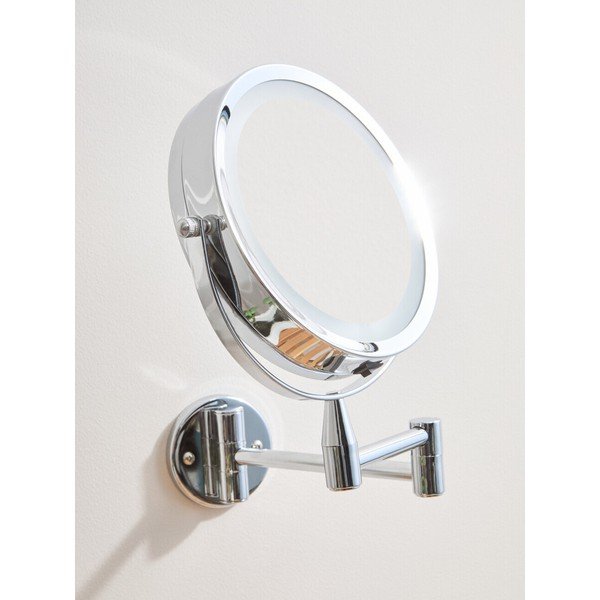 Kozmetické zrkadlo s osvetlením/zväčšovacie (zväčšenie 2x) 18x29 cm Cassini – Premier Housewares-image-2