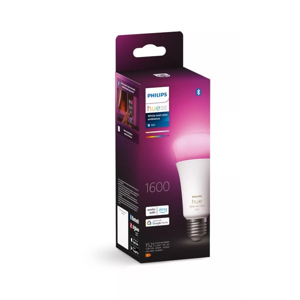 LED inteligentná žiarovka E27, 15 W White and color ambiance – Philips Hue-image-1