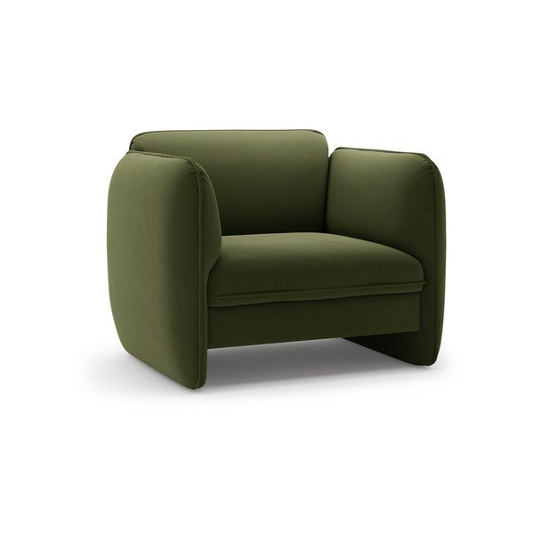 Zelené zamatové kreslo Georgia – Micadoni 