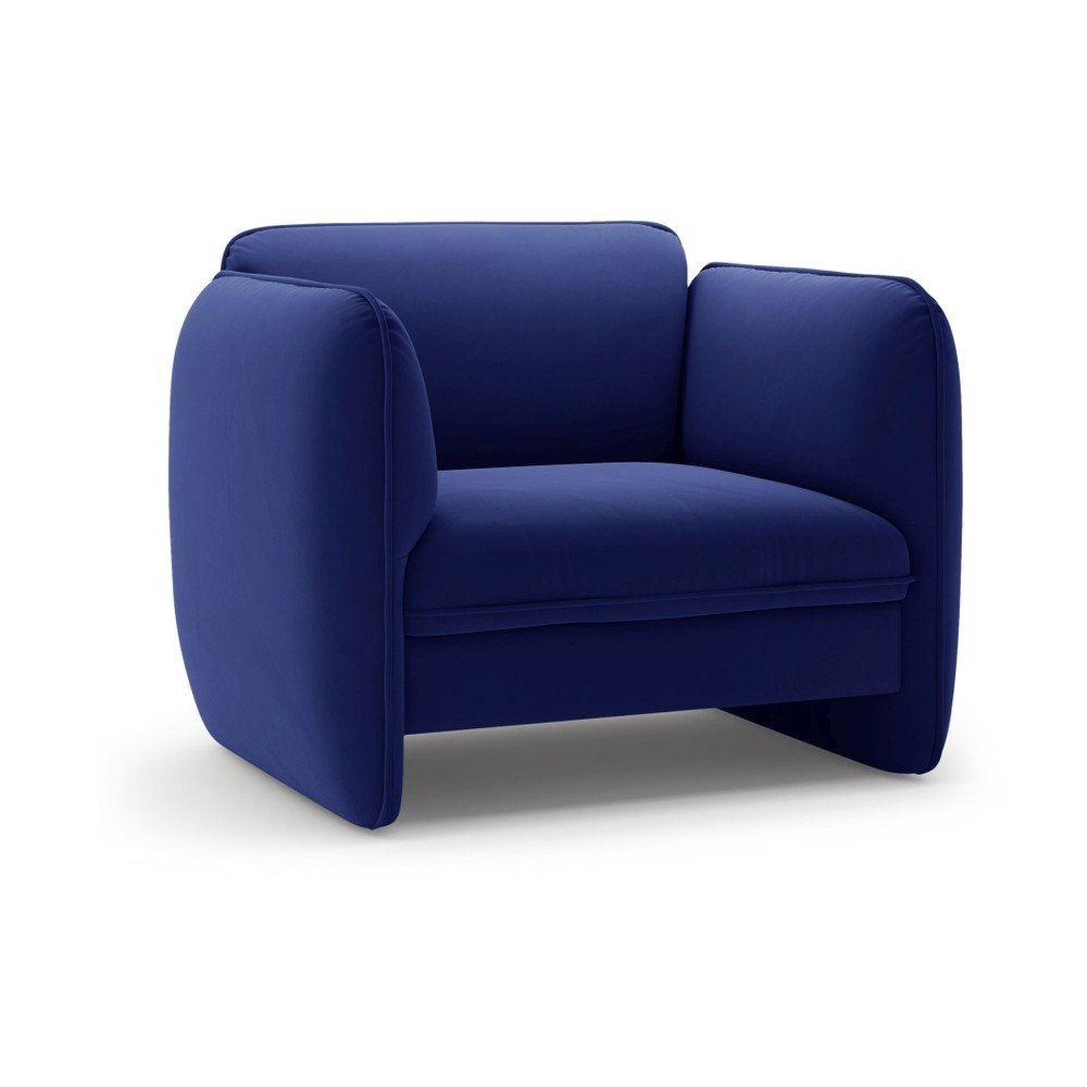 Modré zamatové kreslo Georgia – Micadoni