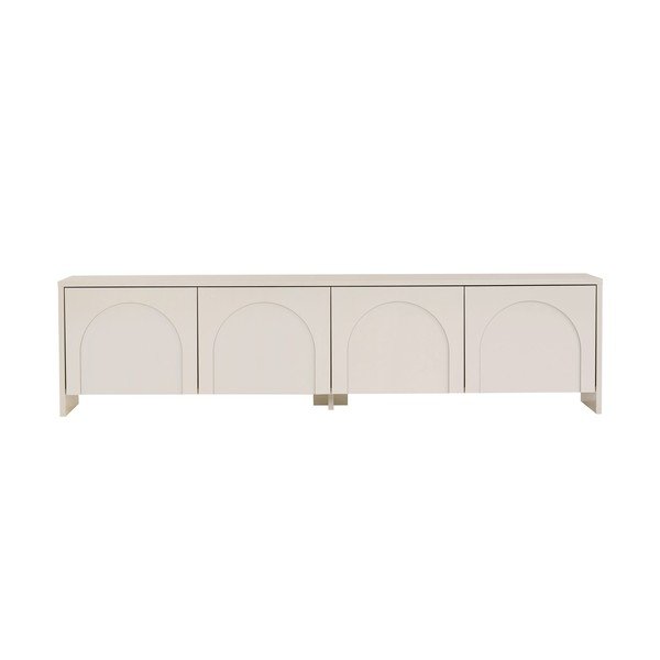Krémovobiely TV stolík 180x45x32 cm Aurelia – Kalune Design-image-3