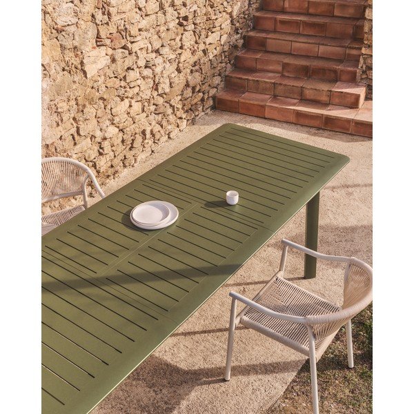 Kovový záhradný jedálenský stôl 100x205 cm Brela – Kave Home-image-2