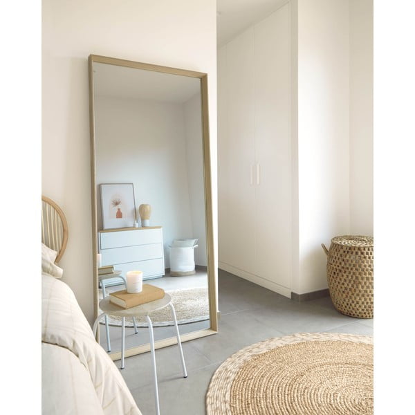Nástenné zrkadlo 80x180 cm Nerina Natural – Kave Home-image-2