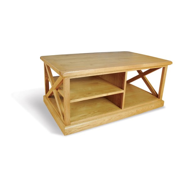Konferenčný stolík z dubového dreva Bluebone Country, 120 x 50 cm