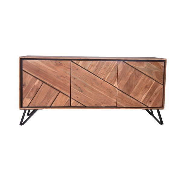 Komoda z masívu akácie v prírodnej farbe 150x76x40 cm Ambala – Interia Home & Living