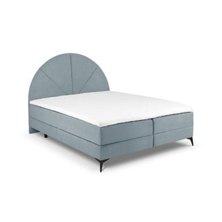 Svetlomodrá boxspring posteľ s úložným priestorom 180x200 cm Sunset – Cosmopolitan Design