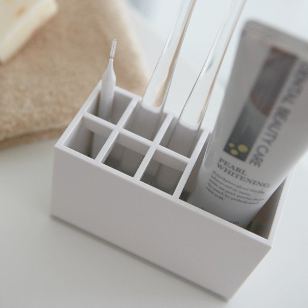 Biely stojan na zubné kefky YAMAZAKI Mist-image-2