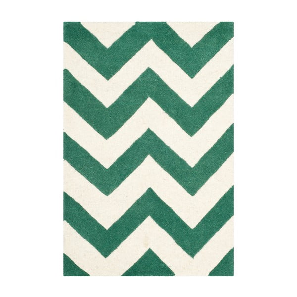 Vlnený koberec Safavieh Crosby, 60x91 cm, zelený