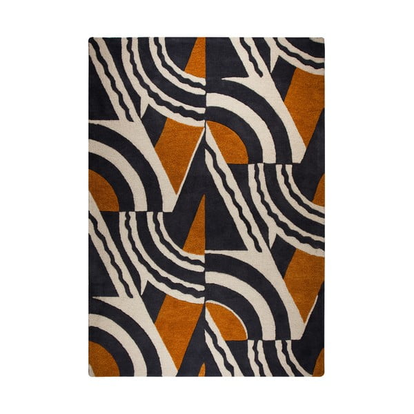 Hnedo-oranžový ručne tkaný koberec Flair Rugs Rythm Lifestyle, 200 × 290 cm