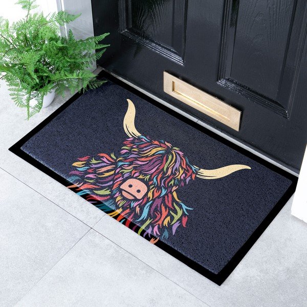 Rohožka z PVC 40x70 cm Highland Cow – Artsy Doormats-image-1