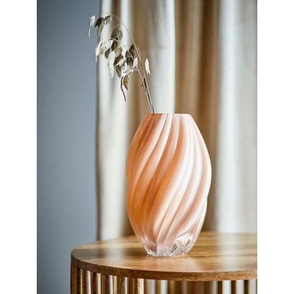 Oranžová sklenená váza (výška  30 cm) Kanji – Bloomingville-image-1