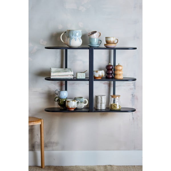 Čierna poschodová polica 80 cm Vicente – Bloomingville-image-1