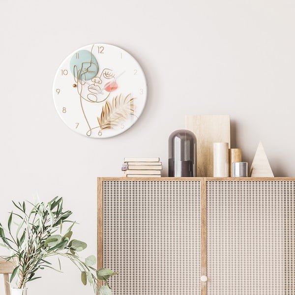 Sklenené nástenné hodiny ø 30 cm Feminine line - Styler-image-1