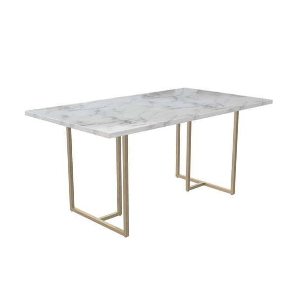 Jedálenský stôl s doskou v dekore mramoru 90x160 cm Astor – CosmoLiving by Cosmopolitan