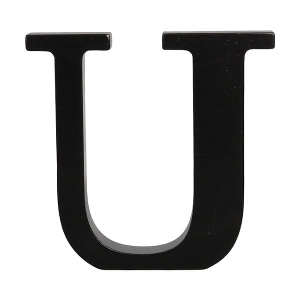 Čierne drevené písmeno Typoland U