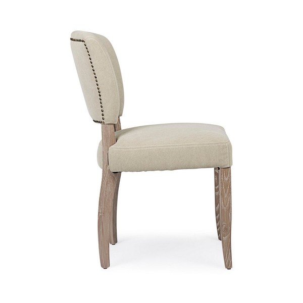 Béžová čalúnená jedálenská stolička Maratriz – Bizzotto-image-3