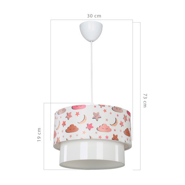 Biele detské svietidlo ø 30 cm Kinder – Squid Lighting-image-3