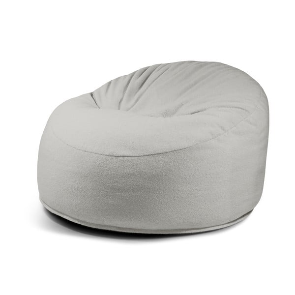 Svetlosivý sedací vak z textílie buklé Om 110 – SLOWDOWN