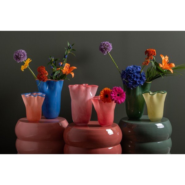 Zelená sklenená ručne vyrobená váza (výška 31,5 cm) Ruffles – PT LIVING-image-1