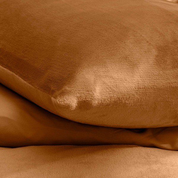 Svetlohnedé 3-dielne obliečky na dvojlôžko/predĺžené z mikroflanelu 240x220 cm Flanou – douceur d'intérieur-image-2