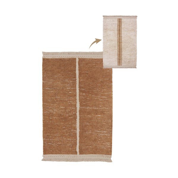 Bavlnený koberec v béžovo-tehlovej farbe 170x240 cm Duetto Toffee – Lorena Canals