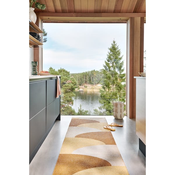 Okrovožltý vnútorný a vonkajší behúň 70x270 cm Hill Ochre Pale Yellow – Pappelina-image-1