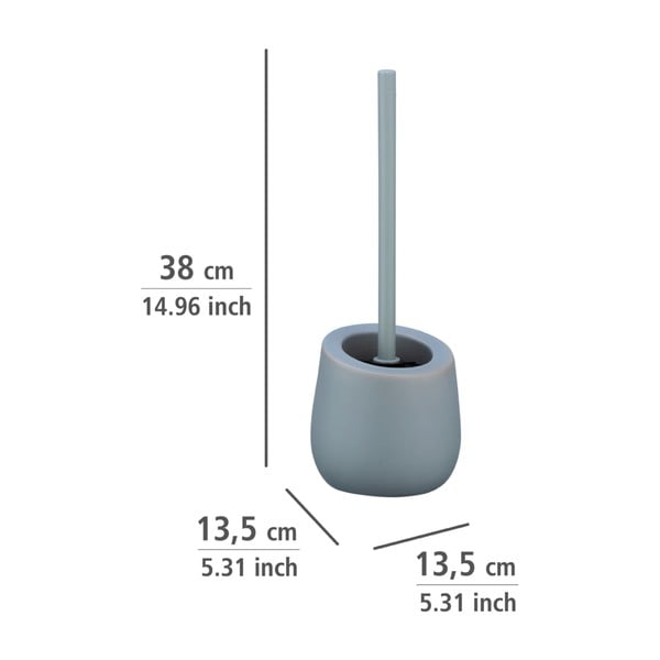 Sivá keramická toaletná kefa Wenko Badi-image-1
