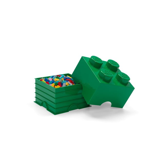 Zelený úložný box štvorec LEGO®-image-1