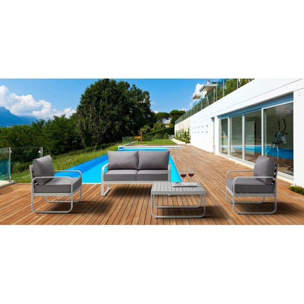 Svetlosivé kovové záhradné kreslo Ischia – Tomasucci-image-1