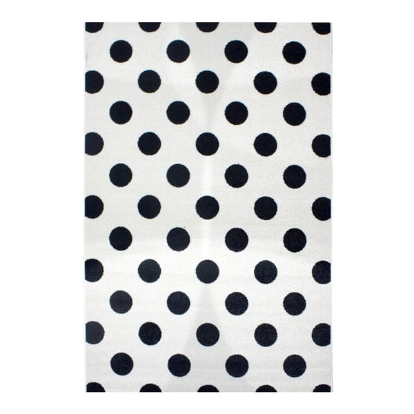 Čierno-biely koberec Razzo Dotts, 150 × 230 cm