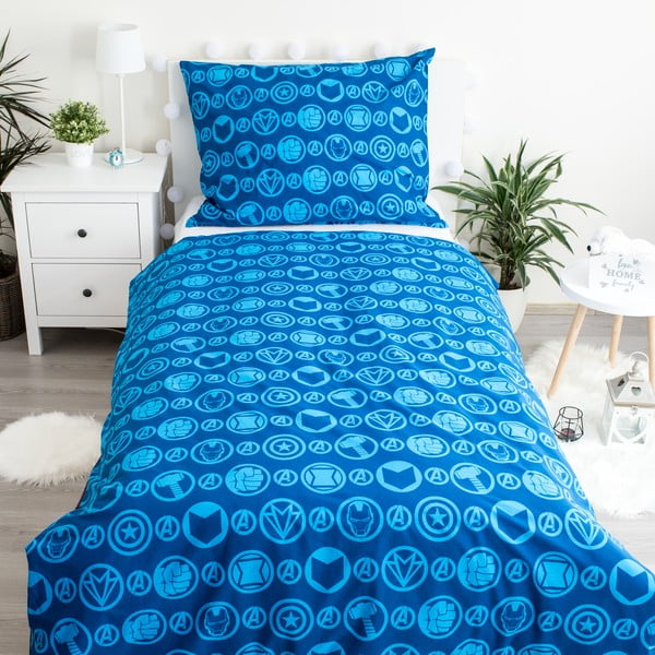 Bavlnené detské obliečky na jednolôžko so svietiacim efektom 140x200 cm Avengers – Jerry Fabrics-image-2