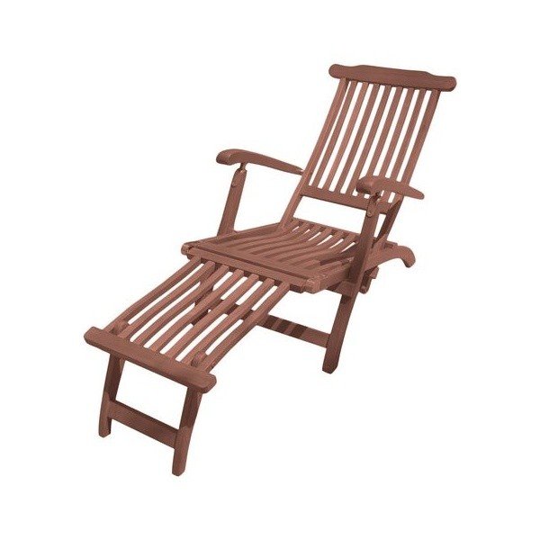 Hnedé drevené záhradné ležadlo Phoenix – Garden Pleasure-image-2