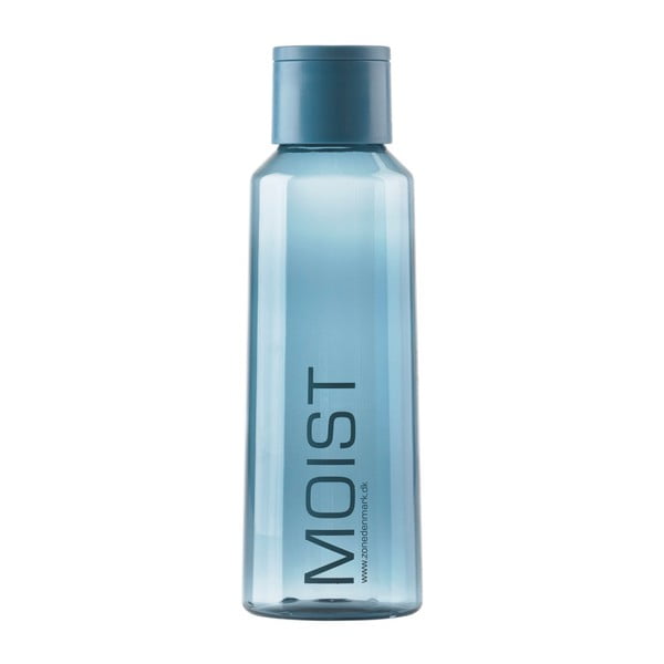 Modrá plastová fľaša na vodu Zone Moist, 500 ml