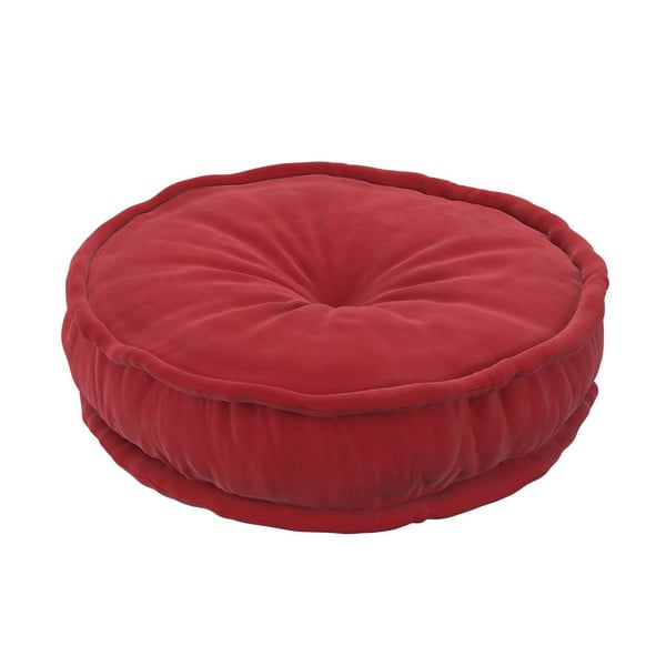 Červený sedací vak Posh Velvet - Yellow Tipi