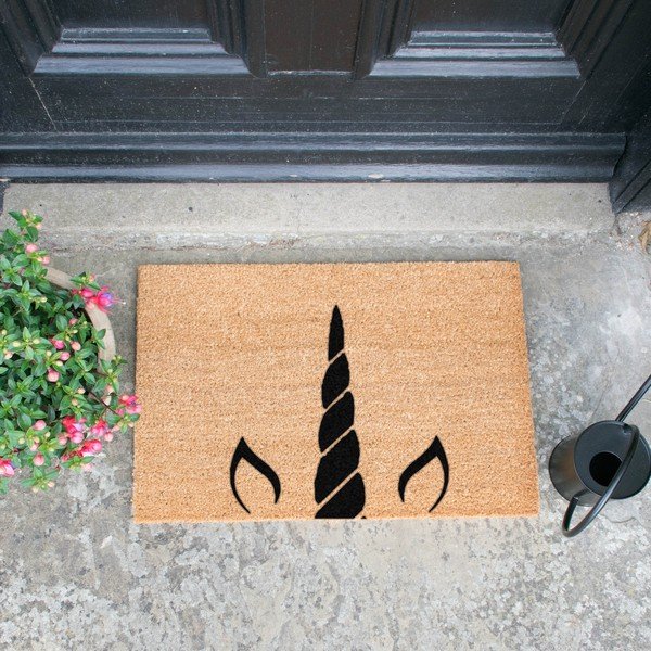 Rohožka z prírodného kokosového vlákna Artsy Doormats Unicorn Horn, 40 x 60 cm-image-1