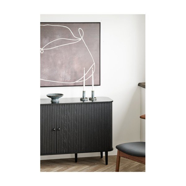 Čierna komoda z borovicového dreva 140x79x40 cm Nikko – House Nordic-image-2