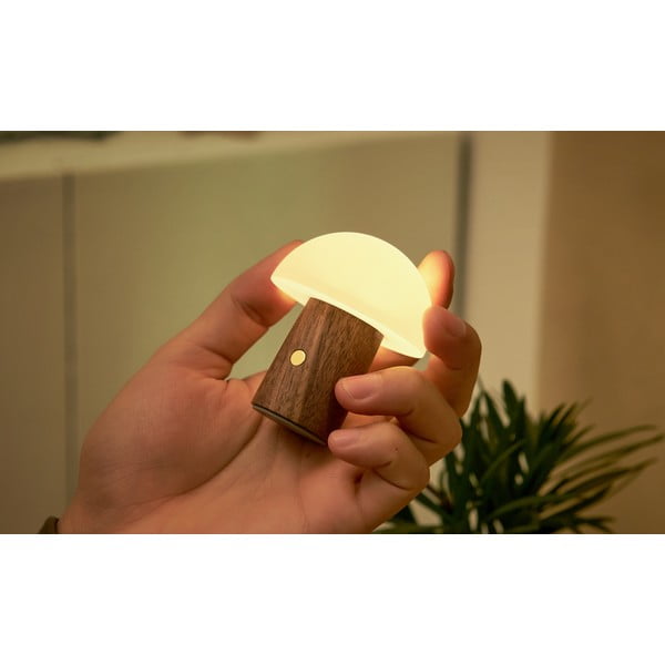 Biela/v tmavoprírodnej farbe LED stolná lampa (výška 7 cm) Alice Mushroom – Gingko-image-4