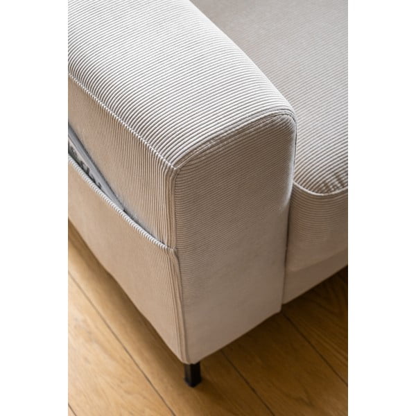 Béžové menčestrové kreslo Lofty Lilly – Miuform-image-4