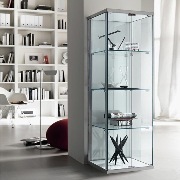 Sklenená skrinka/regál s 3 policami Esidra Leo-image-1