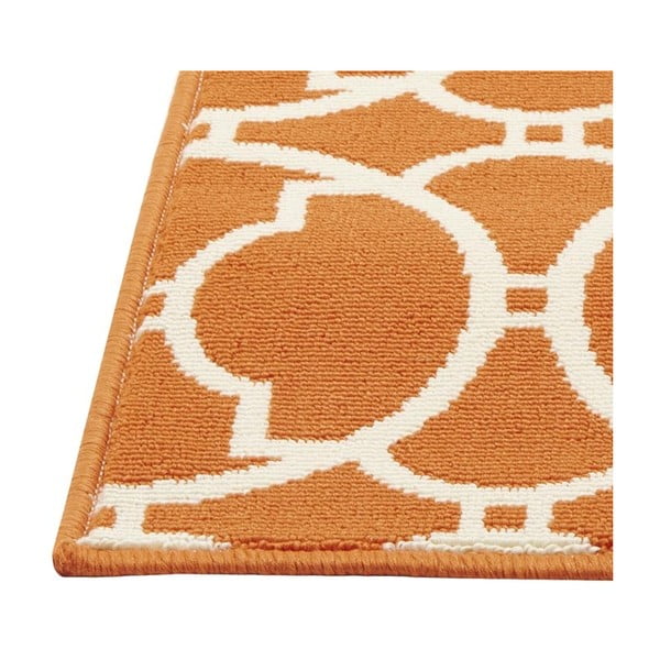 Oranžový vonkajší koberec Floorita Interlaced, 133 x 190 cm-image-4