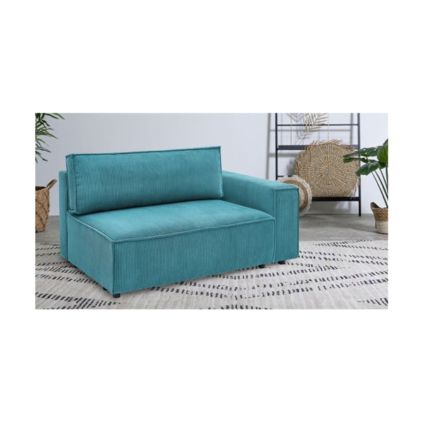 Modrý menčestrový modul pohovky (pravý roh) Nihad modular – Bobochic Paris-image-1