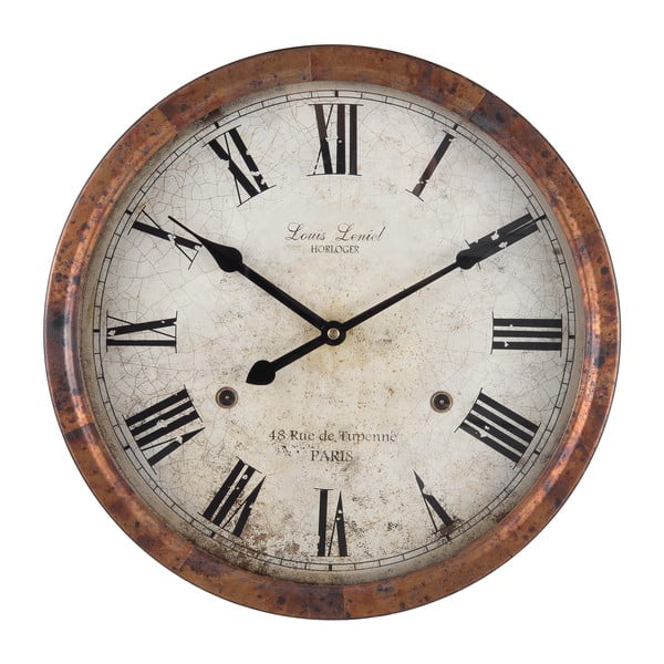 Nástenné hodiny Clayre & Eef Hernie, ⌀ 36 cm